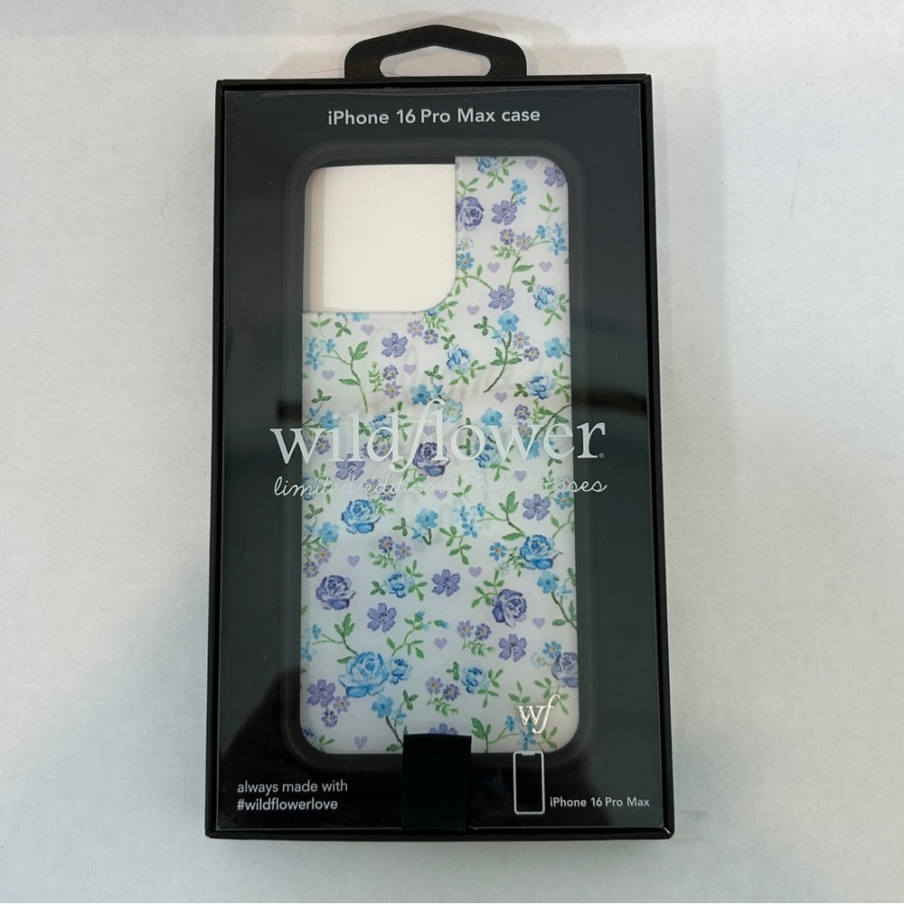 Wildflowers Lilac and Blue Floral iPhone 16 Pro Max Case NEW Limited Edition